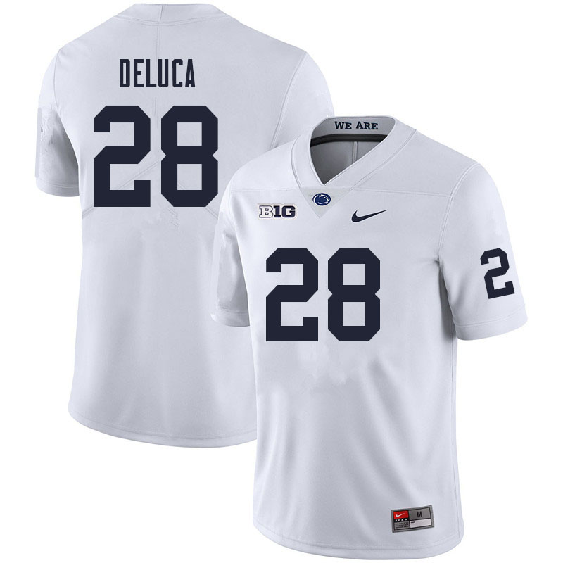 NCAA Nike Men's Penn State Nittany Lions Dominic DeLuca #28 College Football Authentic White Stitched Jersey KUB3698NG